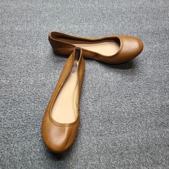 Mossimo Supply Co Shoes Womens Size 8.5 Brown Ballet Flats Man Made F16838280 - Picture 2 of 9